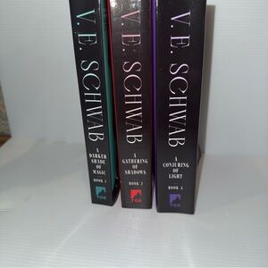 V.E. Schwab Book Set - Black, Red, Purple